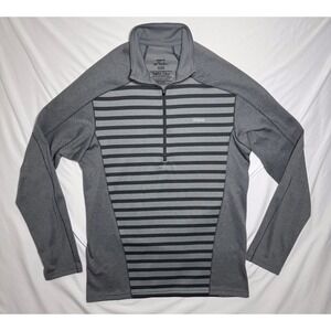 Patagonia Capilene 3 Midweight Zip-Neck Gray Striped Mens Size Medium